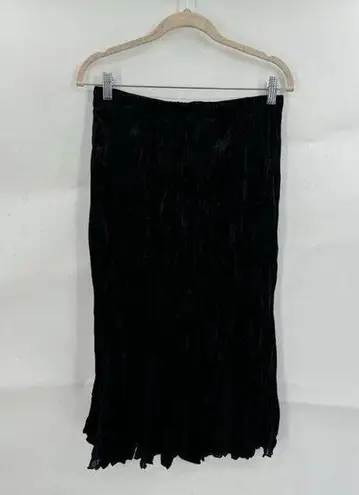VTG Ticket Midi Skirt Women Medium Black Velour Witchy Gothic Steampunk