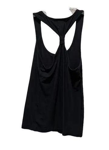 Mentally Exhausted Love Sleep Pajama Tank Top Black Size Small