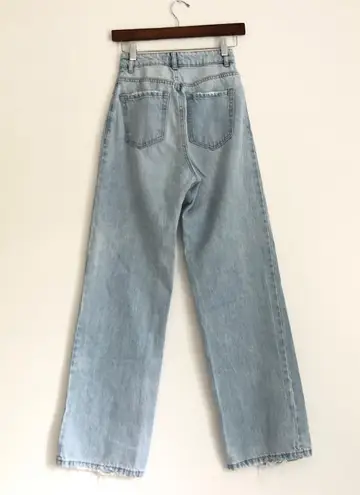 Garage high waisted wide leg light wash jeans