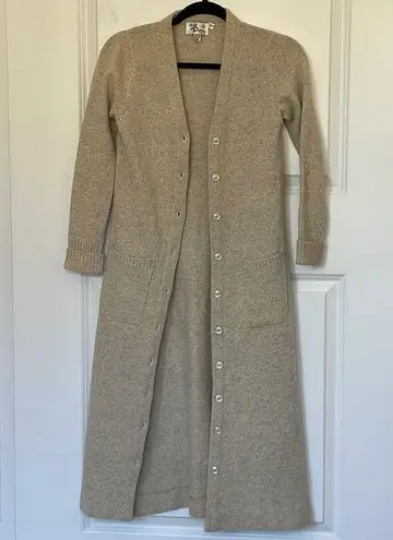 Vintage 70s Knits By Don Cream Longline Cardigan 5/6