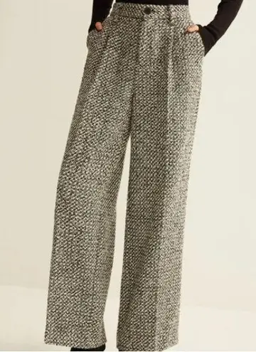 Commense Tweed Black and White Wool Blend Trousers, Size Small, NWT