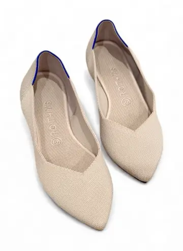 Rothy's ROTHY’S The Point II Flats in Ecru size 10.5 Tortoise Shell Sole