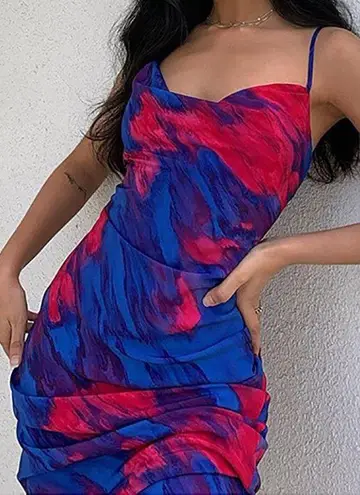 Majorelle Boston Midi Dress in Tie Dye Multi