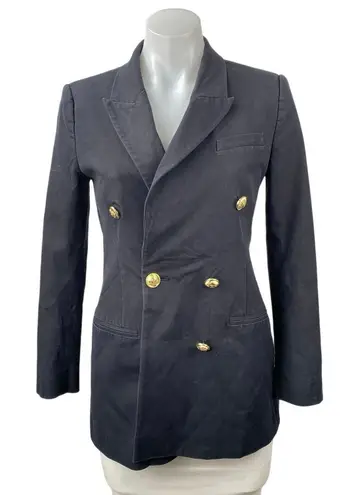 Derek Lam 10 Crosby Women's Black Long Sleeve Peacoat Blazer Suit Jacket Size 2