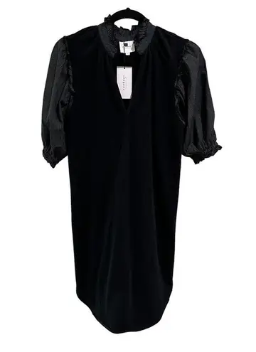 Sundays Evereve Pinstripe Detail Short Puff Sleeve T-shirt Dress Size S MSRP$150