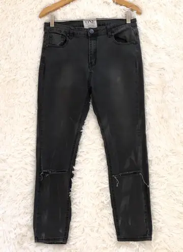 One Teaspoon high waist Dixies skinny jeans in black