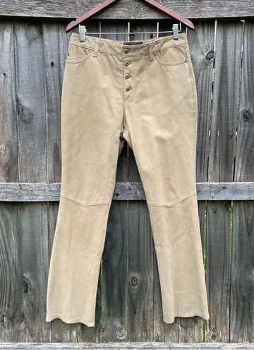 Route 66 Vintage 90’s/Y2K Suede Leather Button Fly Flare Pants