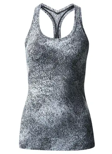 Lululemon Cool Racerback II Luon Spray Jacquard White Black | SZ 6