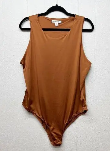 And Now This Sleeveless Womens Bodysuit 2X Workwear Career Party Elegant Event Gold