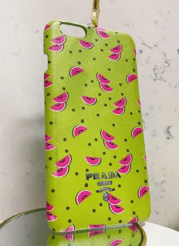 Prada Authentic  Lime Green & Pink Watermelon Phone Case