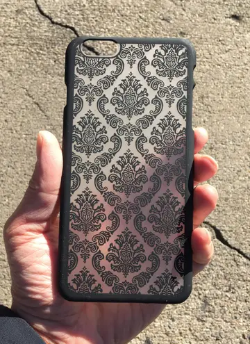 iPhone 6Plus/ 6s Plus Fashion Flower Lace Shockproof Hard Case Black Multiple