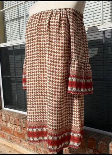 Carolina belle off the shoulder geometric floral dress / 4 / Excellent condition