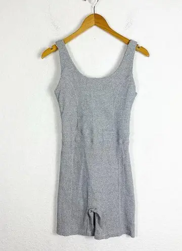 Years Of Ours Johanna Gray Rib Onesie Size Large Athletic Romper Stretch Comfy