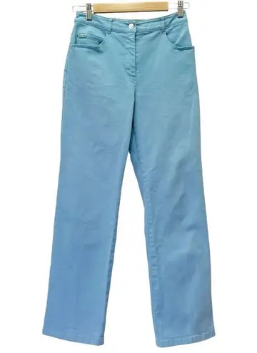 St. John Sport Vintage Y2K Robins Egg Blue High Rise Straight Leg Jeans Size 2