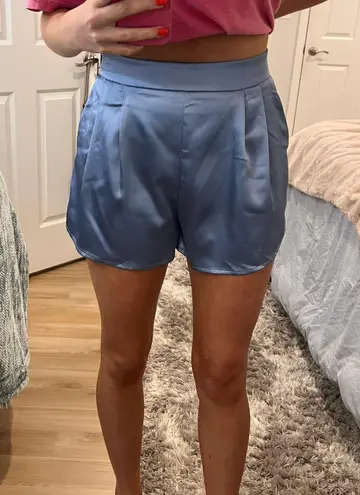 ee:some blue silk shorts