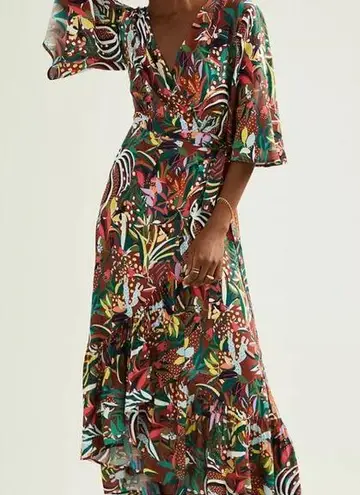 Farm Rio x Anthropologie Fiesta Wrap Maxi Dress Size Small