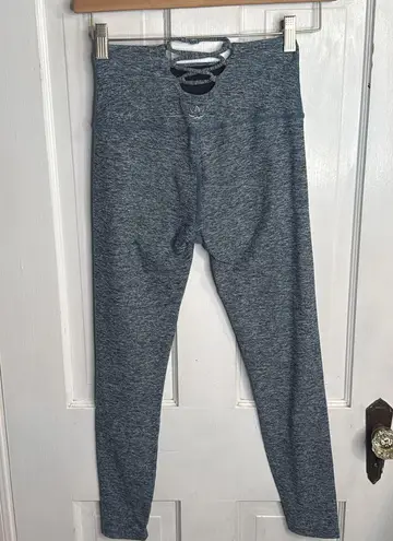 Beyond Yoga Blue High-Waisted Variated Leggings w Corset Style Back W1175 Sz S