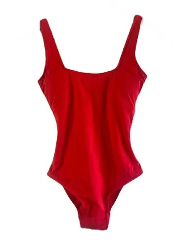 Everlane  the Square Neck One Piece in Bright Red NWT XXS