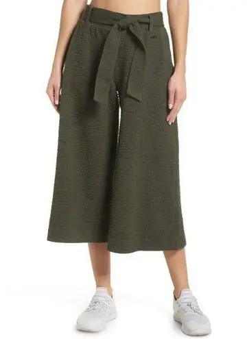 Sweaty Betty  Pants Womens XL Olive Green Wide Leg Enso Culottes New