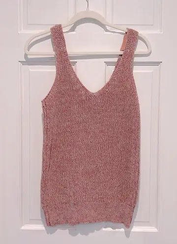 John + Jenn Peta Top Rainbow Prism Knit Tank Medium Multicolor Sweater Colorful