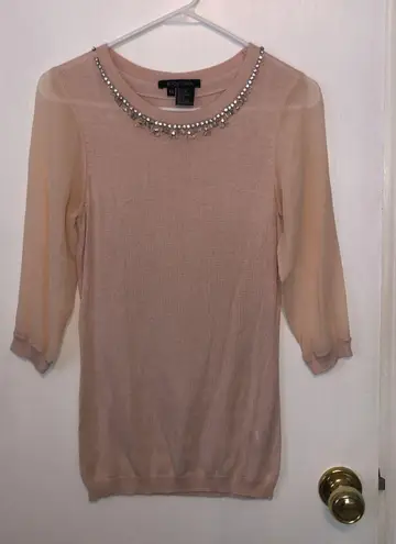 Etcetera Pink Sweater Top XS