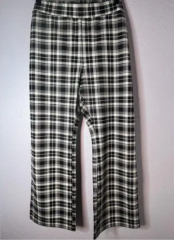 IMAN Global Chic Black & White Plaid Pants 360 Slimming Technology Size 4X NEW!