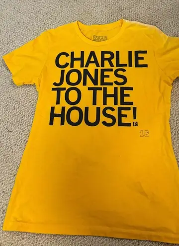 charlie jones iowa hawkeyes tee Gold Size M