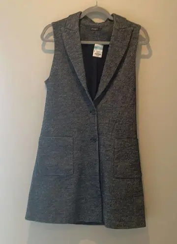 J. McLaughlin Cate Houndstooth Long Blazer Vest NWT Womens Small Collared