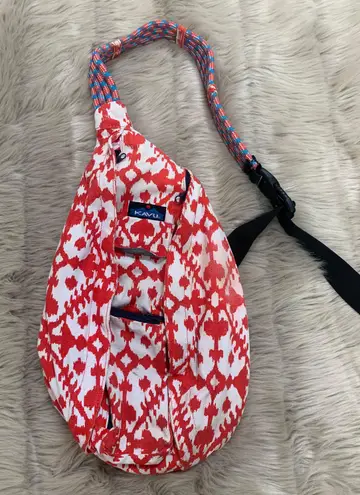 KAVU Ikat Rope Canvas Sling Bag Full Size hiking camping purse backpack