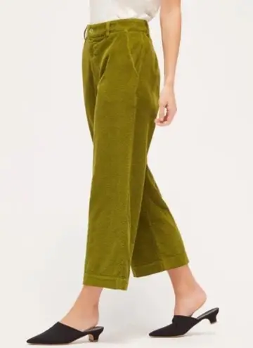 Lacausa Jasper Corduroy Crop Trousers Moss Green 4