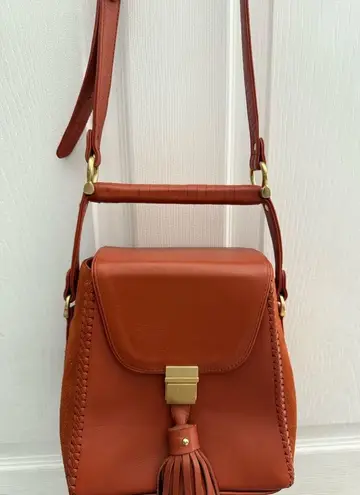 Brand new Sancia the Mini Milla Jet Set leather Bag in Cognac Brown