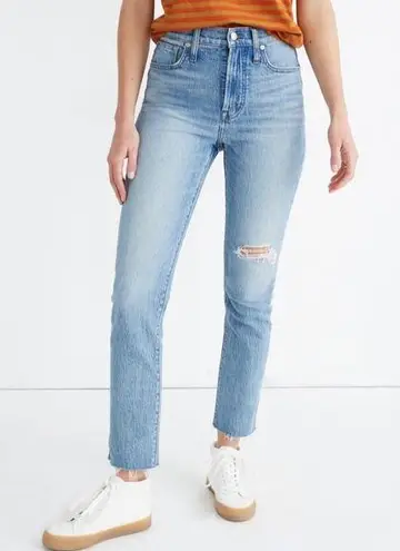 Madewell  the Perfect Vintage Crop Distressed Jeans in Rosabelle Wash Size 26