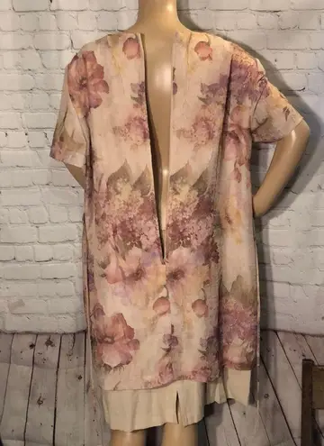 Vintage Sheri Martin Two Layer Tie Back Dress Marked Size 18 Runs Much Smaller