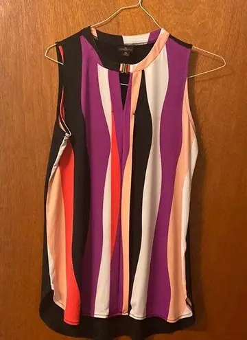 Worthington  PM Multi-Colored Sleeveless Blouse.