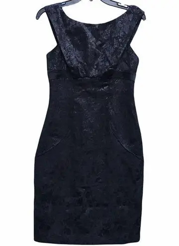 Maggy London Black Sleeveless Formal Cocktail Mini Dress Size 2