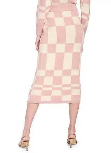 En Saison Josena Checkered Knit Midi Skirt