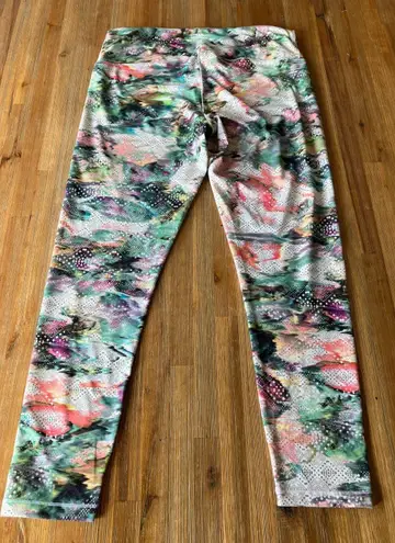 prAna Pillar Printed Cropped Legging Womens Athletic Yoga Gym Multicolor Large