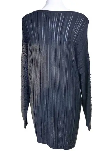 St. John Black Asymmetrical Knit Tunic Sweater. Size M. Quiet Luxury Whimsigoth