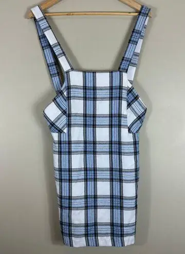 Francesca’s Mi Ami Blue Plaid Flannel Dress Size M