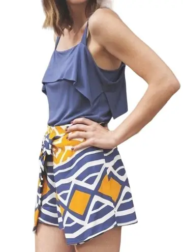 Ella Moss NWT! Sarong Printed Luanda Front Tie Shorts Skort - Size Large