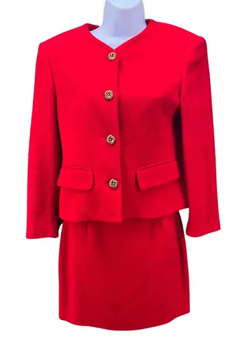 United Colors Of Benetton United Colors of Benetton Womens Suit Set Size 4 Vintage Business Elegant Skirt