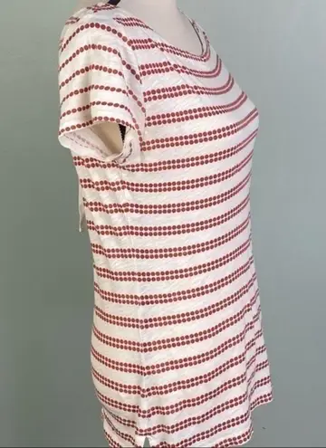 Pilcro and the Letterpress PILCRO red and white striped t-shirt with 2,back keyholes with ties. Small. EUC