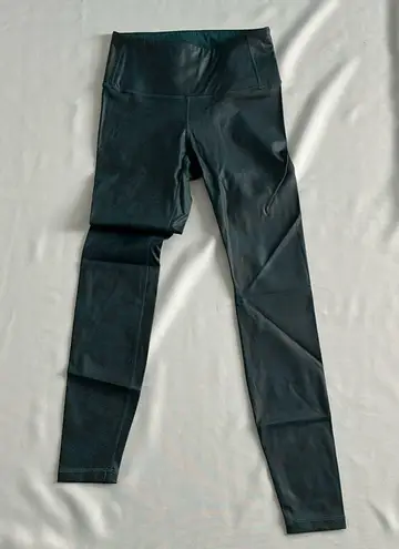 CRZ Yoga Green Matte Faux Leather Leggings "28 SZ XS