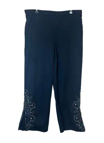 Original Anthony Black Sequin Pants Art to Wear Wide Leg Boxy Sequin Size Small