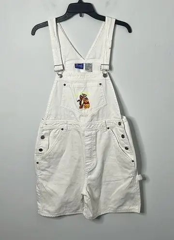 Disney  Vintage White Denim Winnie the Pooh Overall Shorts