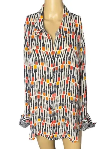 Nic+Zoe Paintbrush Print Blouse
Size L