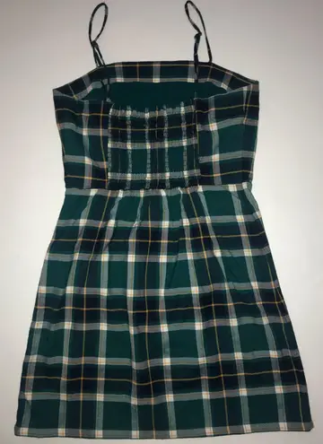 Aeropostale Green Plaid Mini Dress