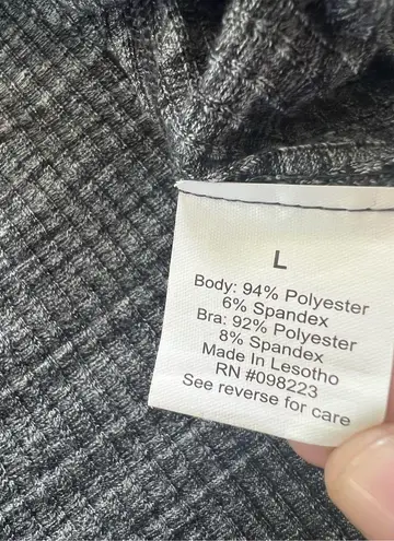 Bcg Heathered Gray Ribbed Knit Racerback Athletic Tank Top Large