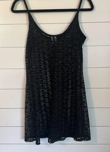 Xhilaration Xhiliration crotchet black swim coverup Sz Med 💙