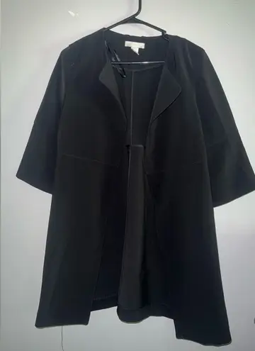 H&M  Black Cape Jacket with Minimalist Design thumbnail 1